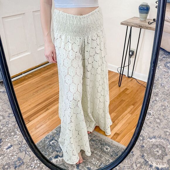 Antica Sartoria Crochet Lace Wide Leg Pants M - Picture 4 of 8